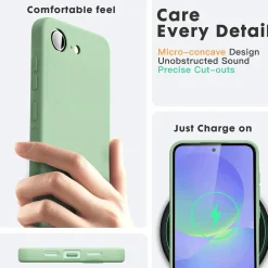 iPhone 16e - Silikon Case mit Mikrofaser-Innenseite