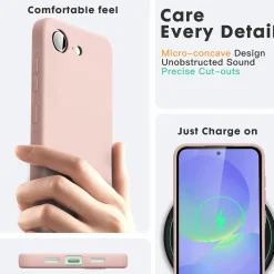 iPhone 16e - Silikon Case mit Mikrofaser-Innenseite