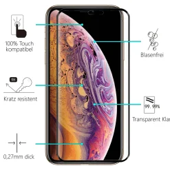 iPhone X / XS / 11 Pro - Fullscreen 9H Panzerglas Displayglas