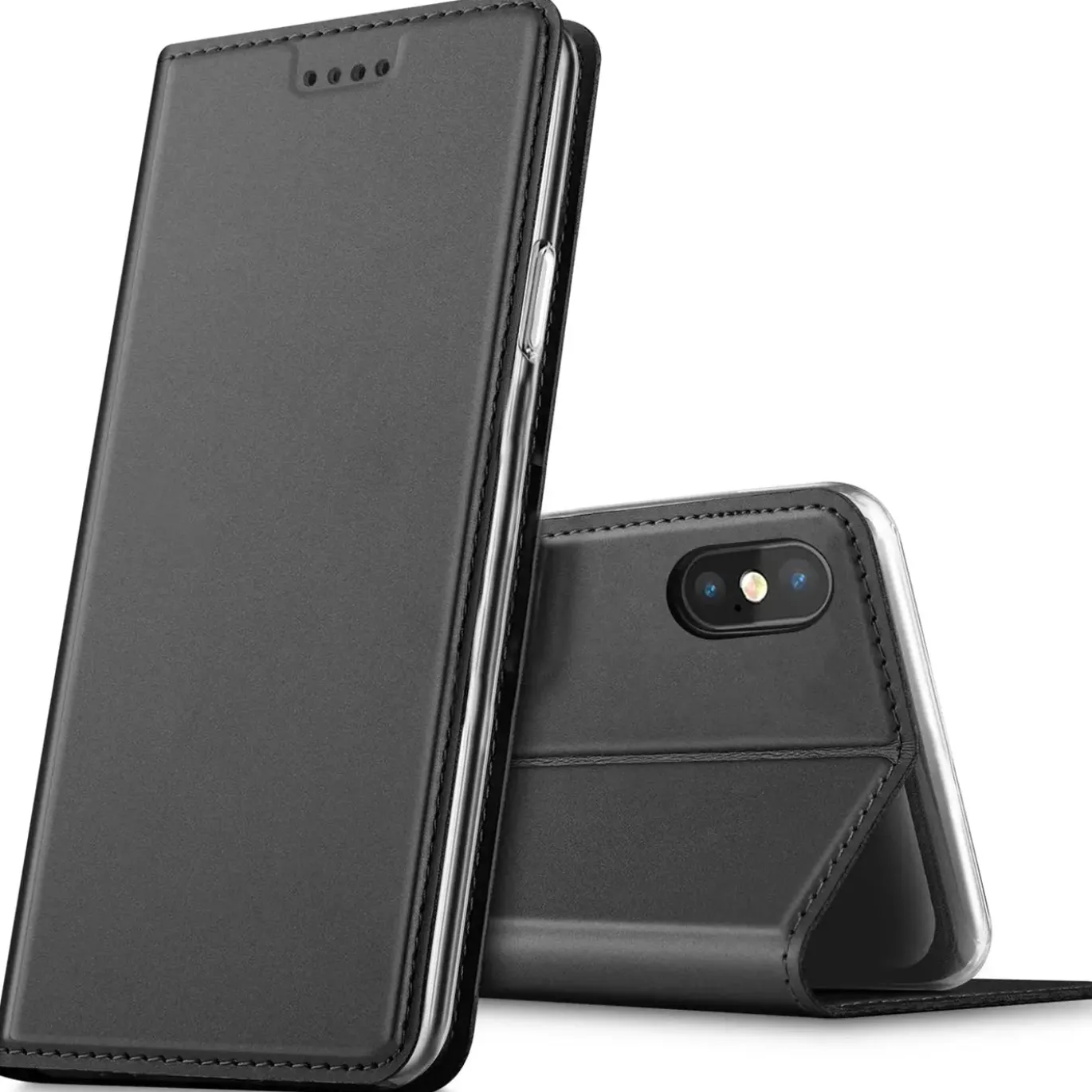 iPhone X / XS - Booklet Case mit Magnetverschluss