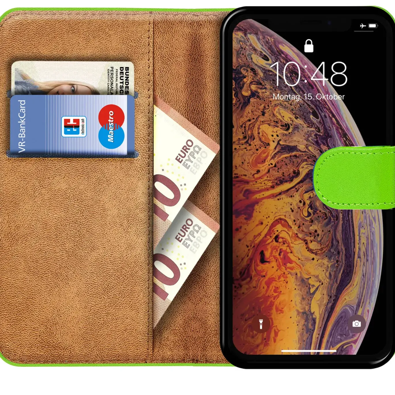 iPhone X / XS - Klapphülle mit Kartenfächern
