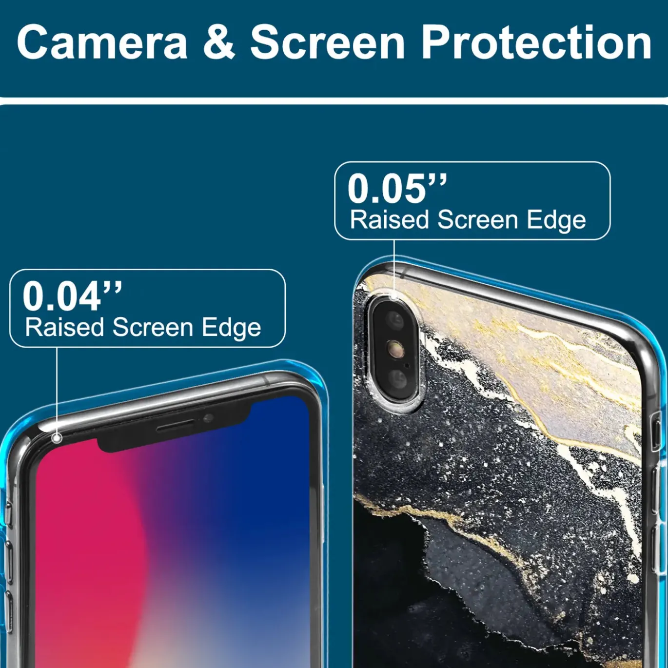 iPhone X / XS - Marmor & Sand Design Hülle