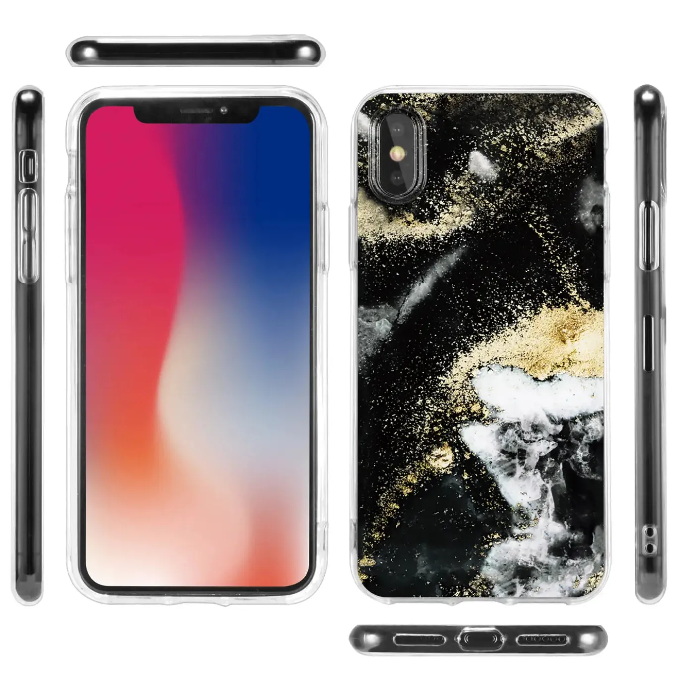 iPhone X / XS - Marmor & Sand Design Hülle