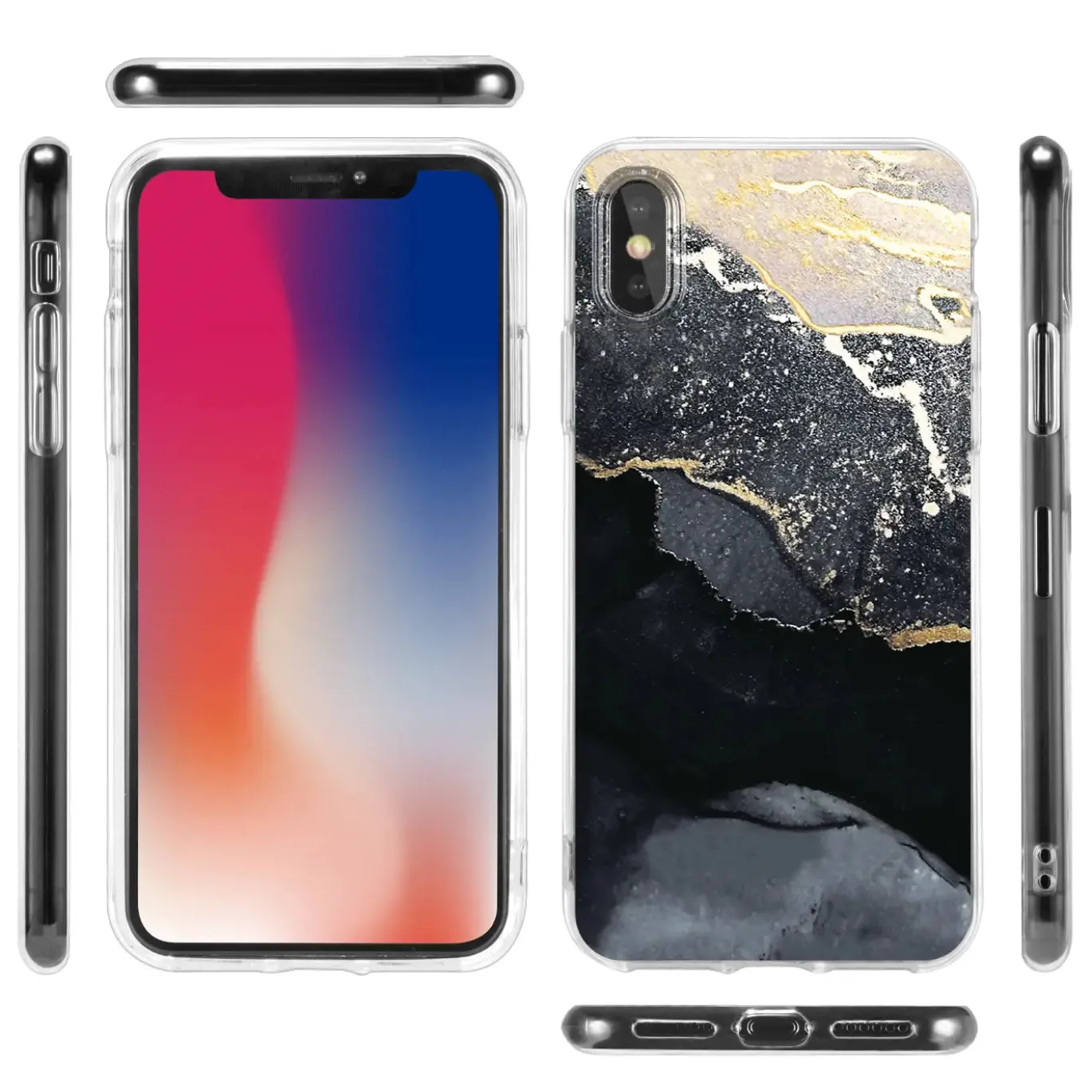 iPhone X / XS - Marmor & Sand Design Hülle