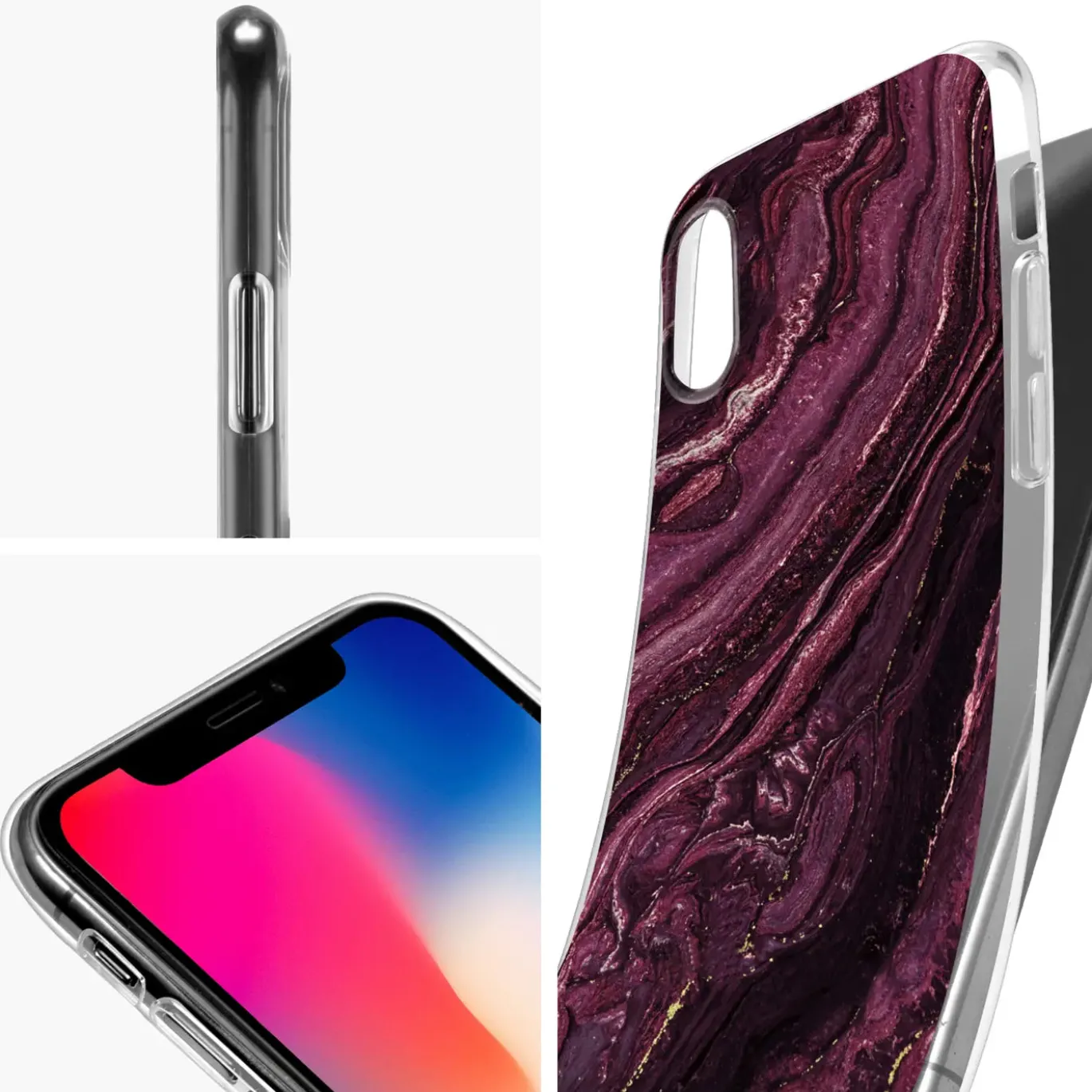 iPhone X / XS - Marmor & Sand Design Hülle
