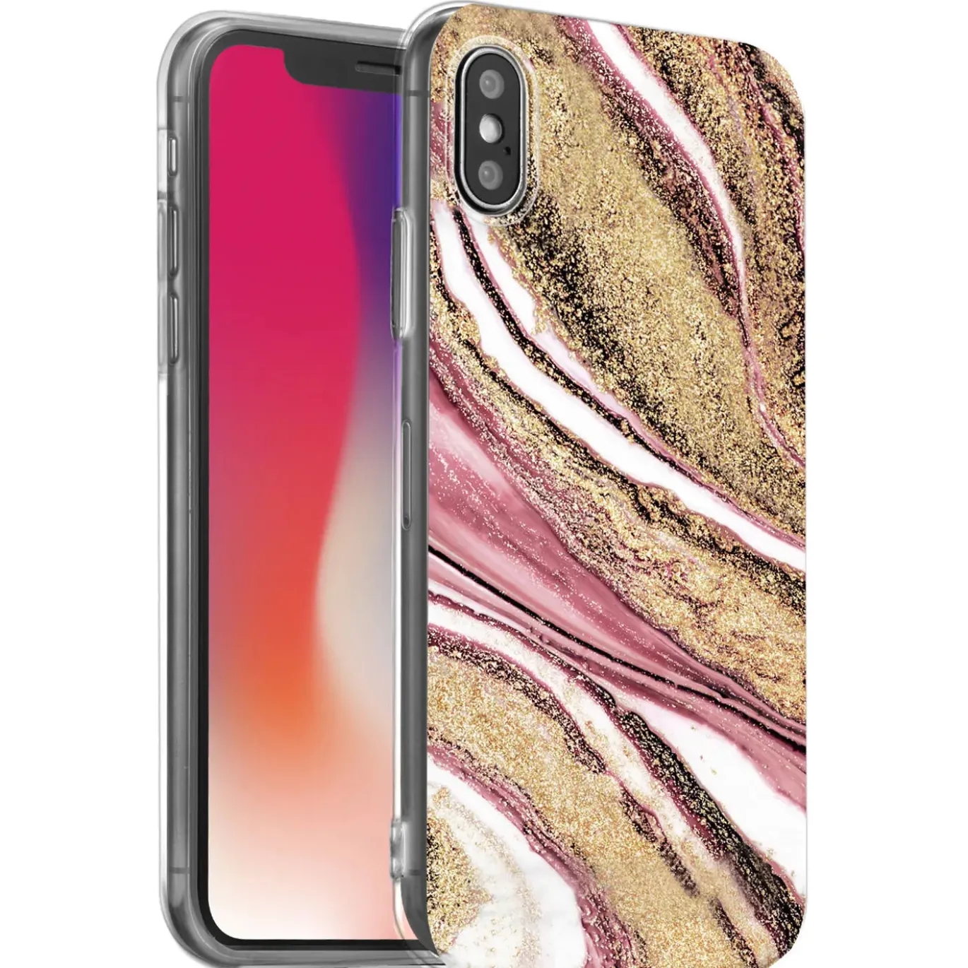 iPhone X / XS - Marmor & Sand Design Hülle