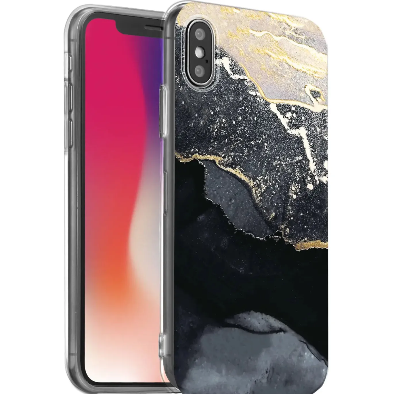 iPhone X / XS - Marmor & Sand Design Hülle