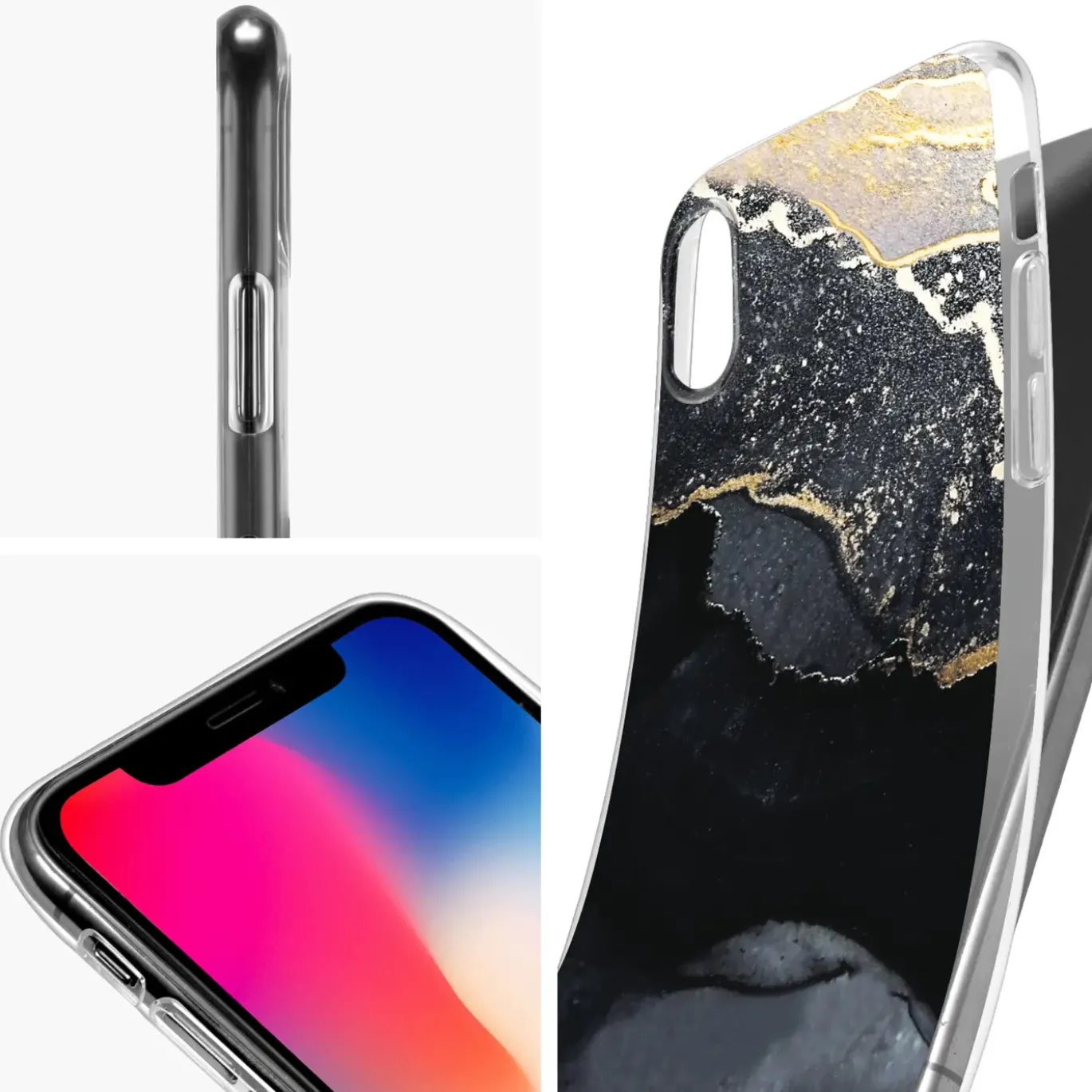 iPhone X / XS - Marmor & Sand Design Hülle