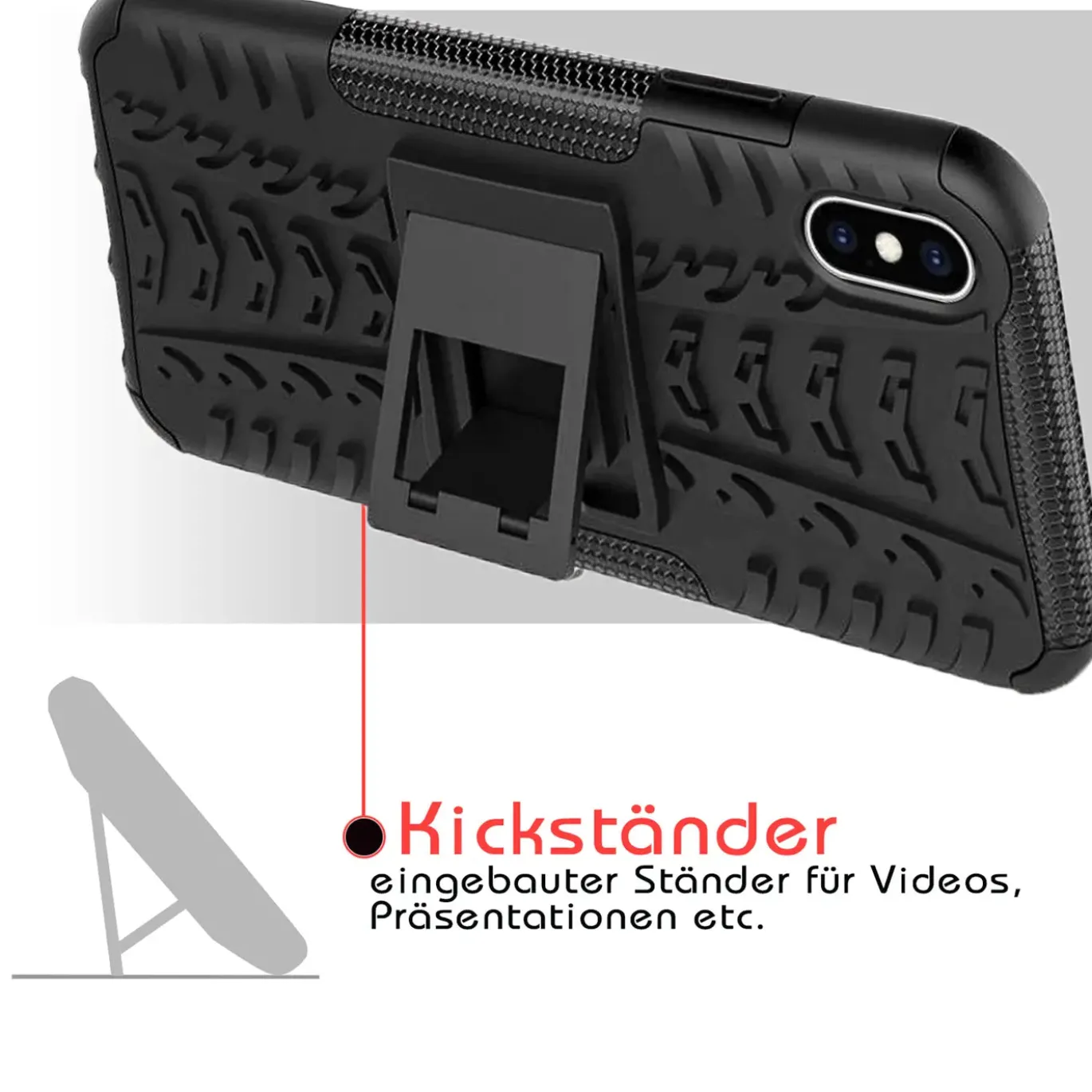 iPhone X / XS - Outdoor Hülle 2-teiliges Schutzcase