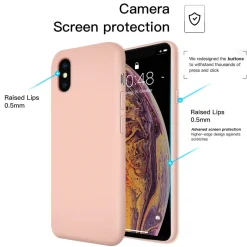 iPhone X / XS - Silikon Case mit Mikrofaser-Innenseite