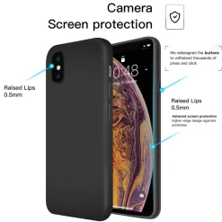 iPhone X / XS - Silikon Case mit Mikrofaser-Innenseite