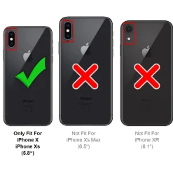 iPhone X / XS - Silikonhülle mit Kartenfach & Kameraschutz