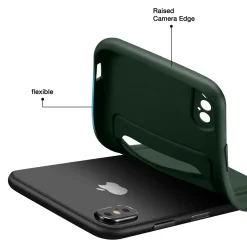 iPhone X / XS - Silikonhülle mit Kartenfach & Kameraschutz