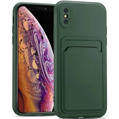 iPhone X / XS - Silikonhülle mit Kartenfach & Kameraschutz