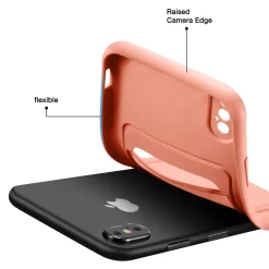 iPhone X / XS - Silikonhülle mit Kartenfach & Kameraschutz