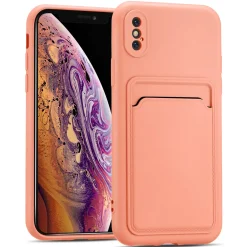 iPhone X / XS - Silikonhülle mit Kartenfach & Kameraschutz