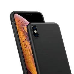 iPhone X / XS - Slim Silikon Backcover Schwarz