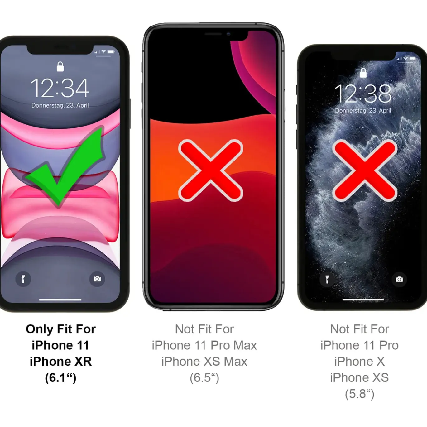 iPhone XR / 11 - 2x 9H Panzer Glasfolie, Displayfolie