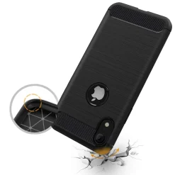 iPhone XR - Carbon Case Hülle, stoßfest