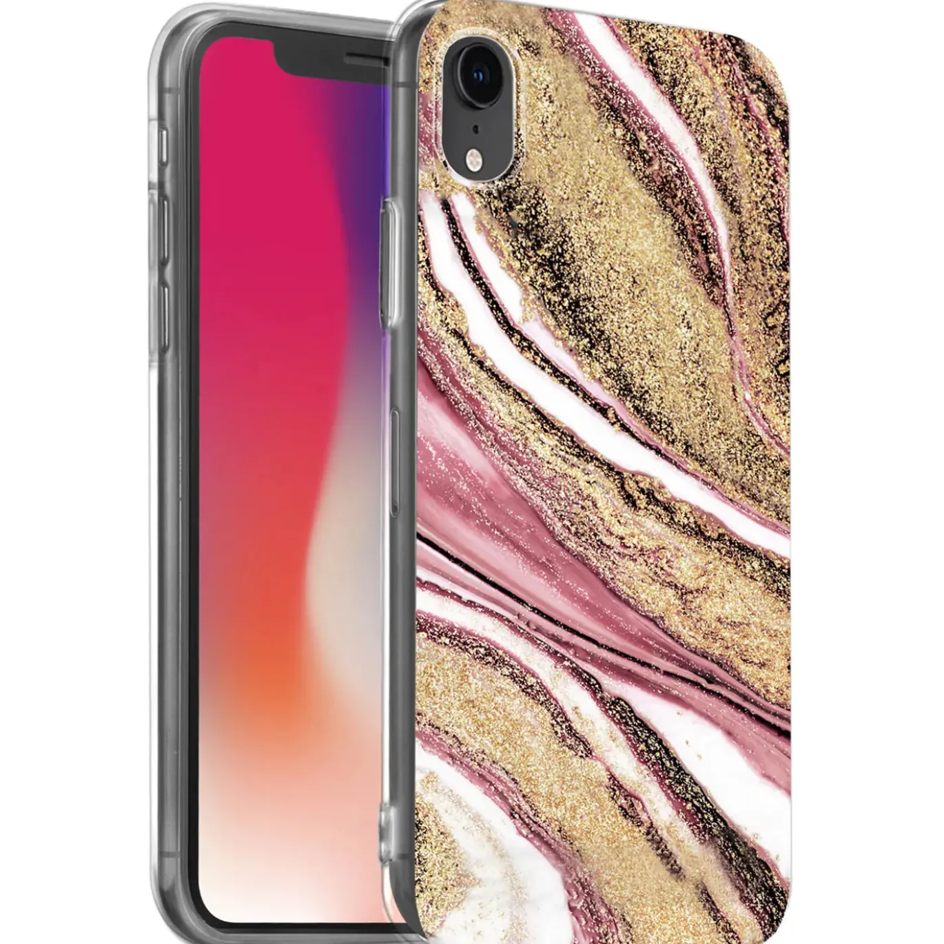 iPhone XR - Marmor & Sand Design Hülle