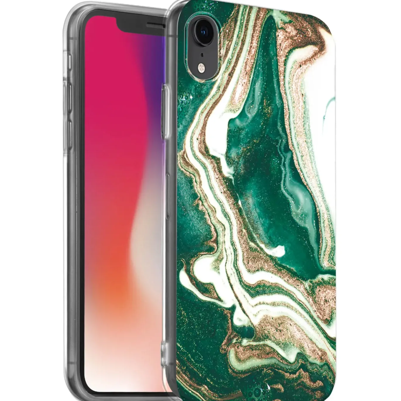 iPhone XR - Marmor & Sand Design Hülle