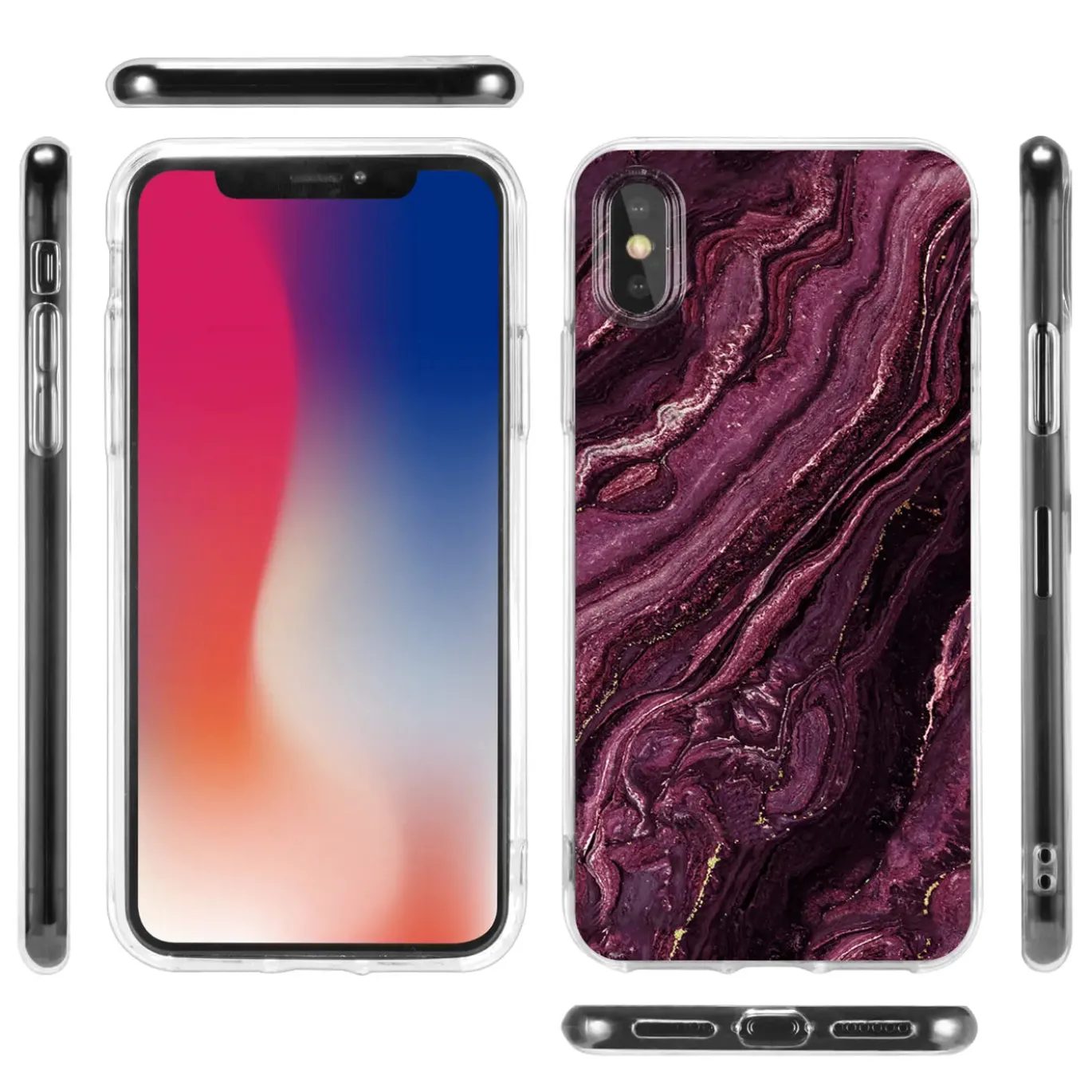 iPhone XR - Marmor & Sand Design Hülle
