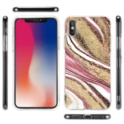 iPhone XR - Marmor & Sand Design Hülle