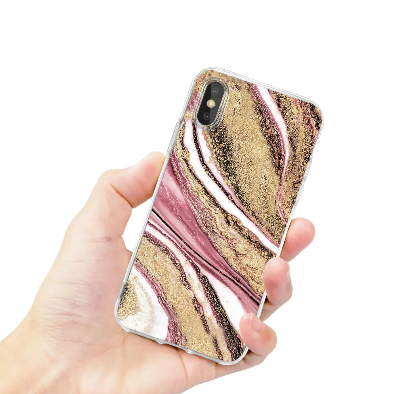 iPhone XR - Marmor & Sand Design Hülle