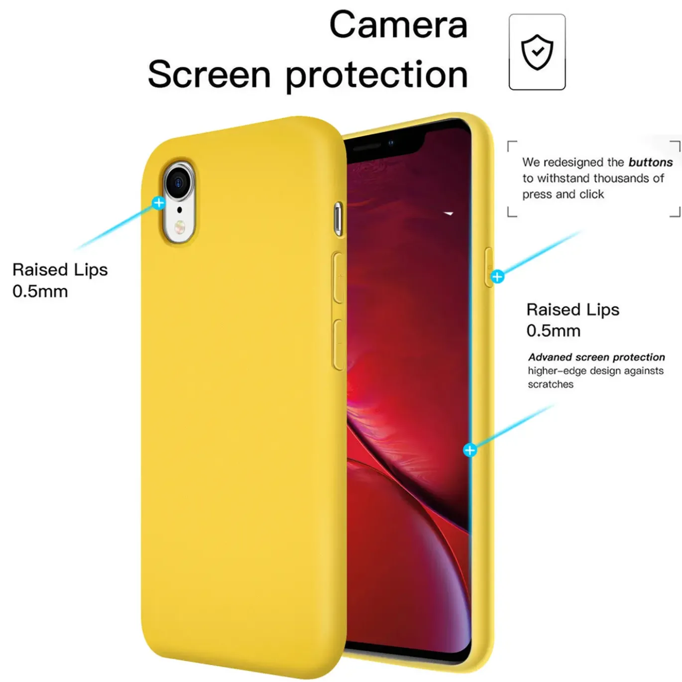iPhone XR - Silikon Case mit Mikrofaser-Innenseite