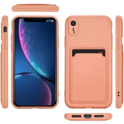 iPhone XR - Silikonhülle mit Kartenfach & Kameraschutz