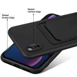 iPhone XR - Silikonhülle mit Kartenfach & Kameraschutz
