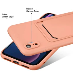 iPhone XR - Silikonhülle mit Kartenfach & Kameraschutz