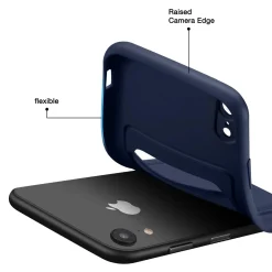 iPhone XR - Silikonhülle mit Kartenfach & Kameraschutz