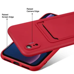 iPhone XR - Silikonhülle mit Kartenfach & Kameraschutz