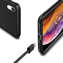 iPhone XR - Slim Silikon Backcover Schwarz