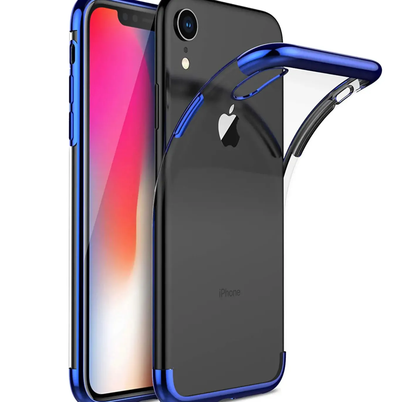 iPhone XR - Transparente Hülle mit Akzenten