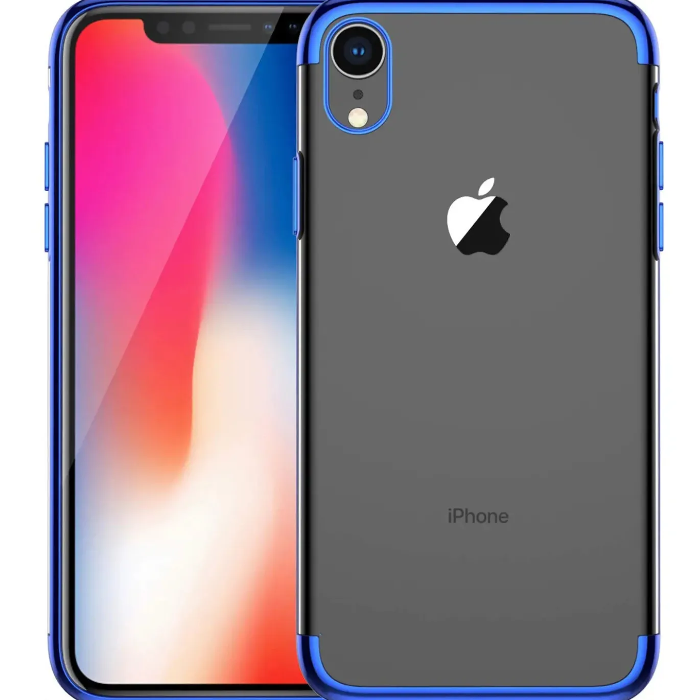 iPhone XR - Transparente Hülle mit Akzenten