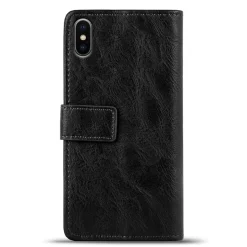 iPhone Xs Max - Retro Klapphülle mit Karten- & Geldfach