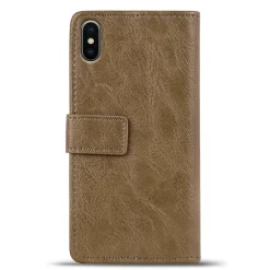iPhone Xs Max - Retro Klapphülle mit Karten- & Geldfach