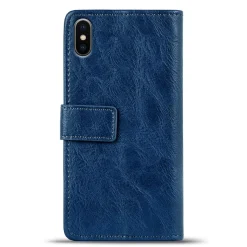 iPhone Xs Max - Retro Klapphülle mit Karten- & Geldfach