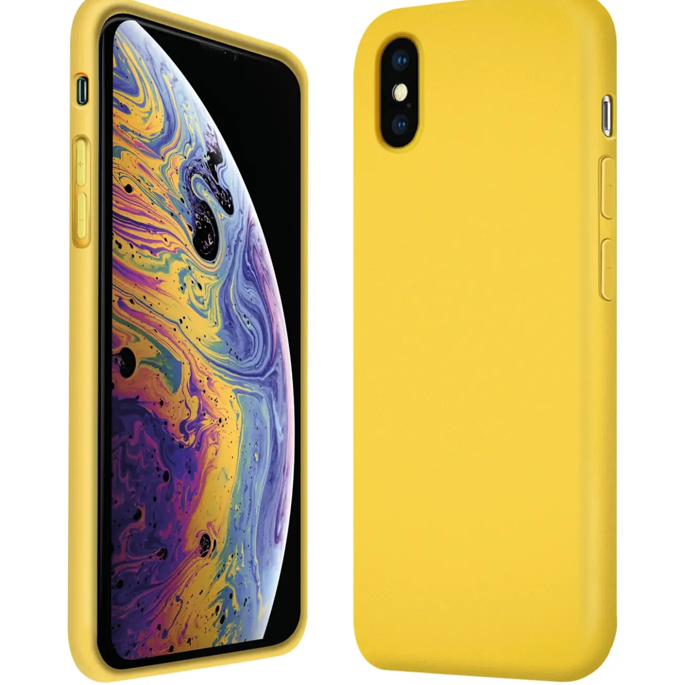 iPhone Xs Max - Silikon Case mit Mikrofaser-Innenseite