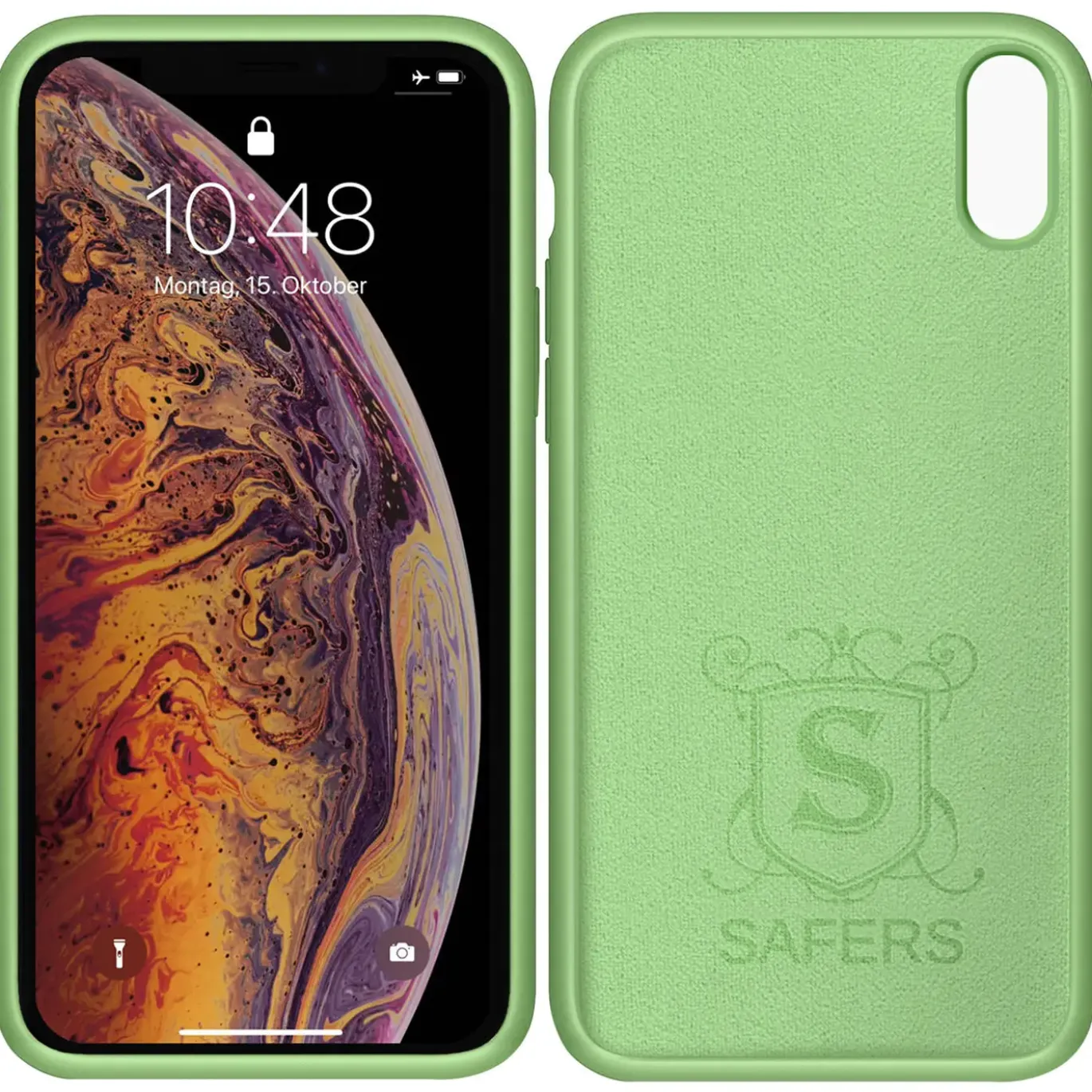 iPhone Xs Max - Silikon Case mit Mikrofaser-Innenseite