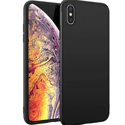 iPhone Xs Max - Slim Silikon Backcover Schwarz