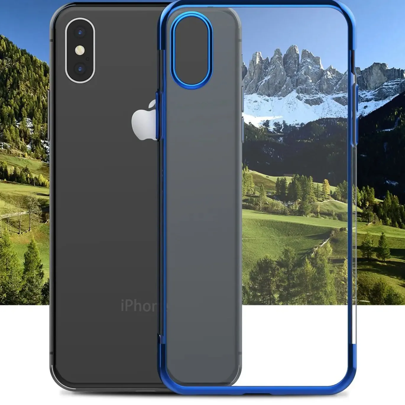 iPhone Xs Max - Transparente Hülle mit Akzenten
