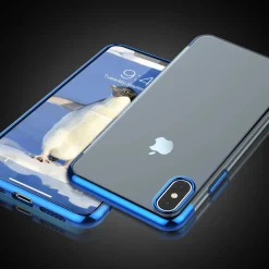 iPhone Xs Max - Transparente Hülle mit Akzenten