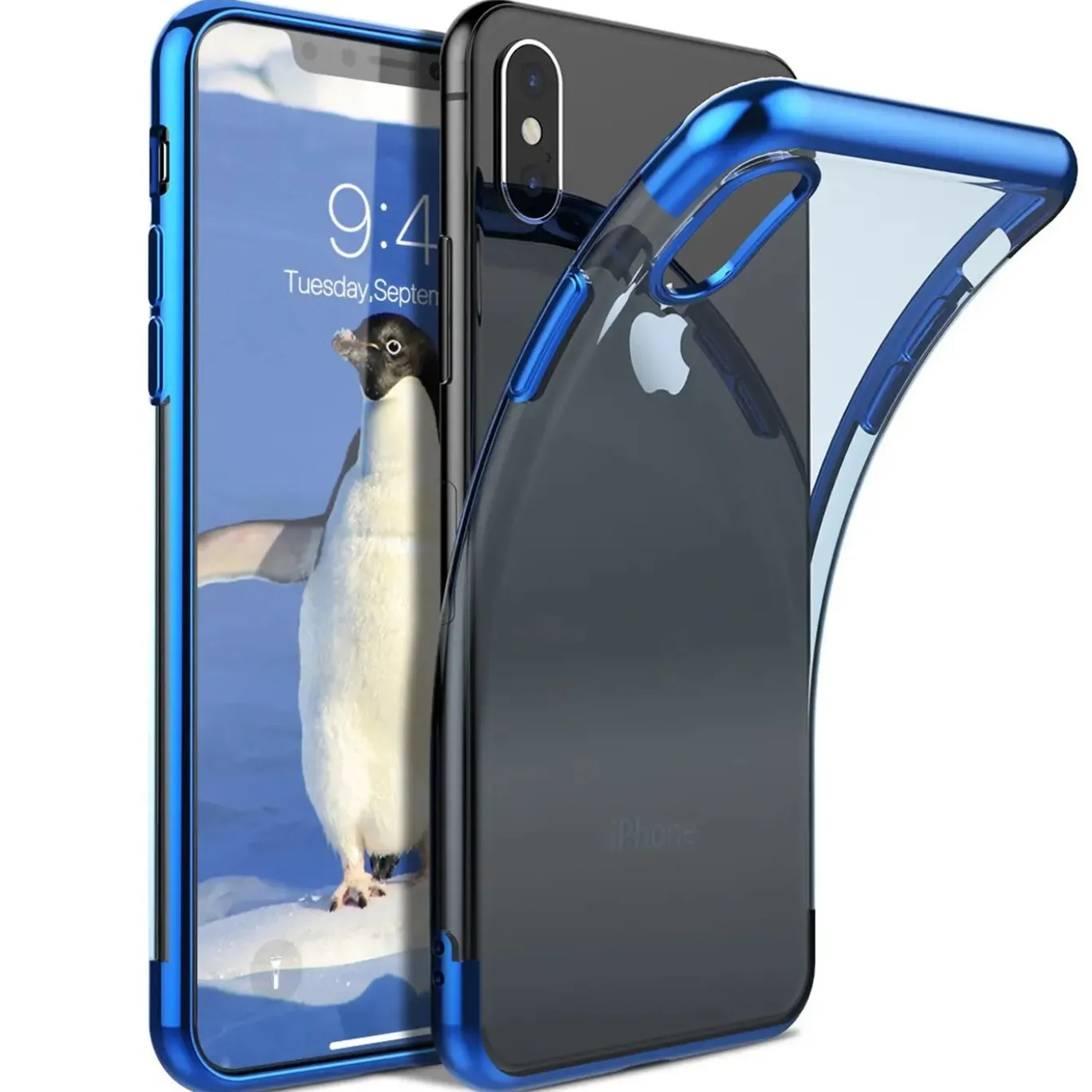 iPhone Xs Max - Transparente Hülle mit Akzenten
