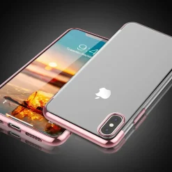 iPhone Xs Max - Transparente Hülle mit Akzenten