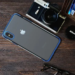 iPhone Xs Max - Transparente Hülle mit Akzenten