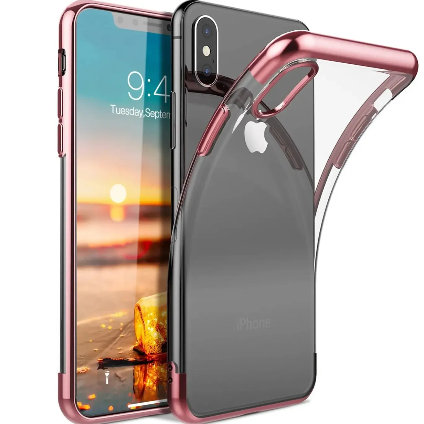 iPhone Xs Max - Transparente Hülle mit Akzenten