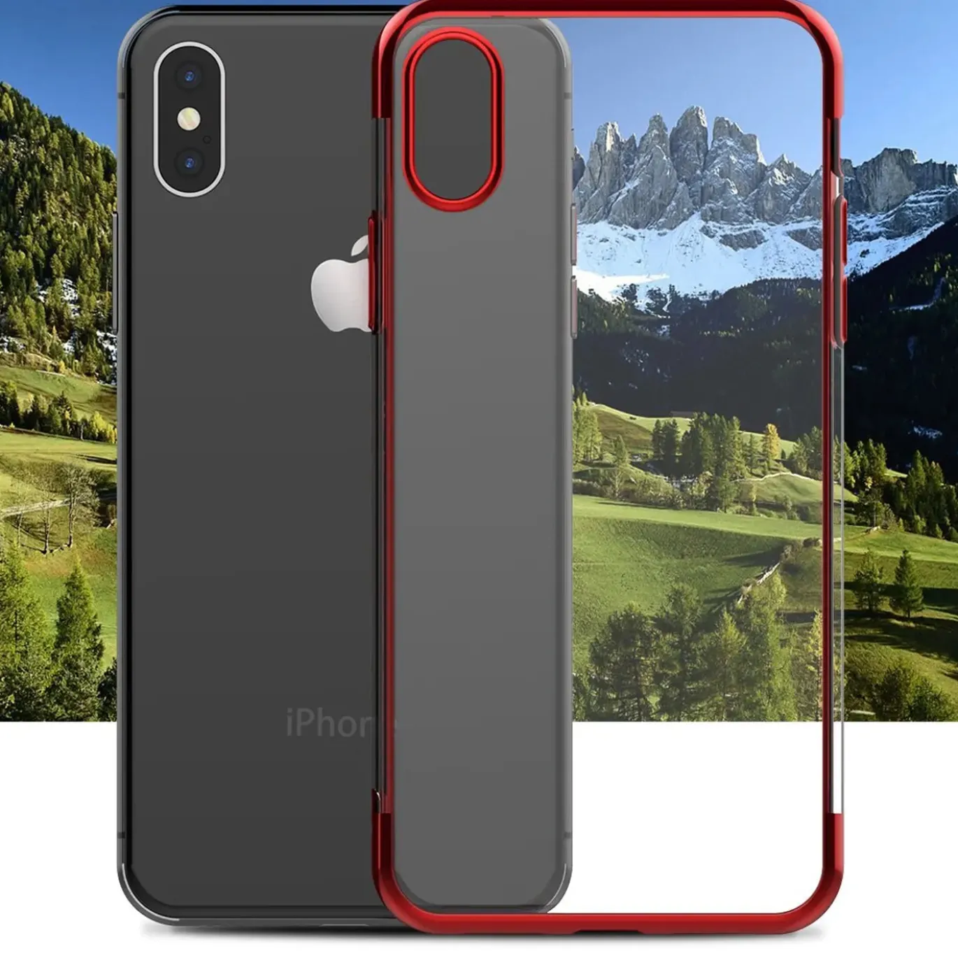 iPhone Xs Max - Transparente Hülle mit Akzenten